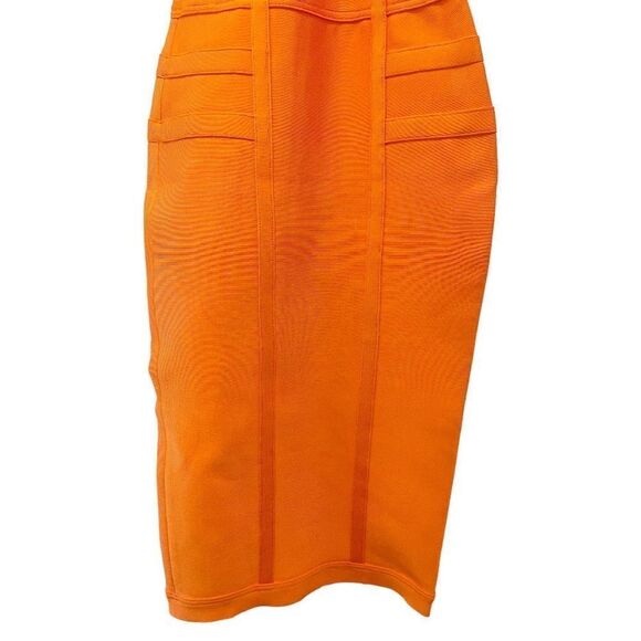 House of CB Orange Mimi Bandage Bodycon Dress size XS - Picture 4 of 10